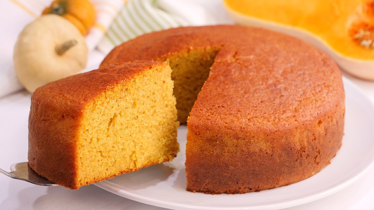 bizcocho de calabaza esponjoso con yogur