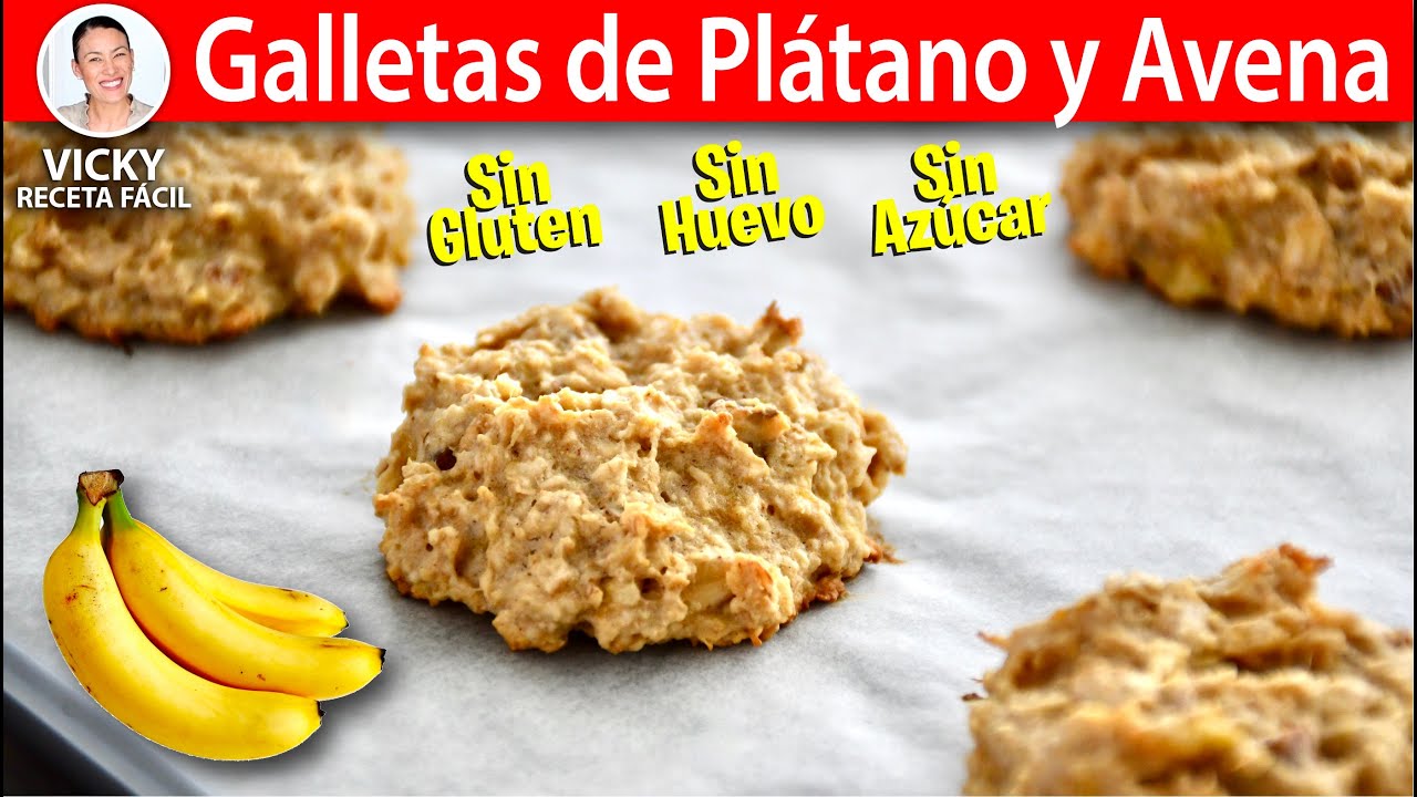 galletas de avena y plátano y huevo