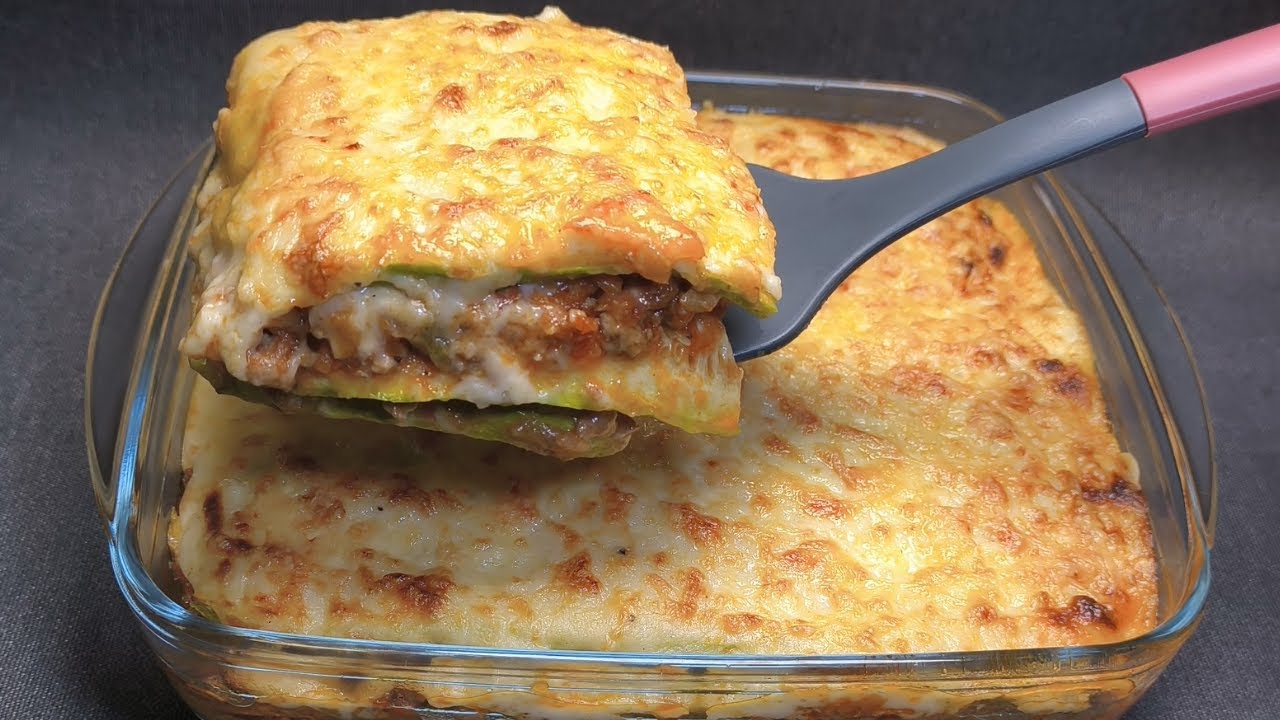 lasaña de calabacín en freidora de aire