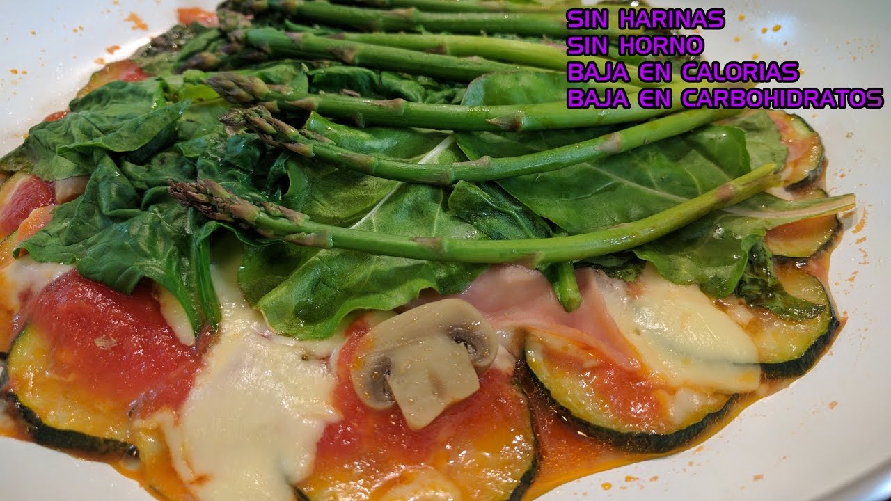 pizza con base de calabacín sin harina