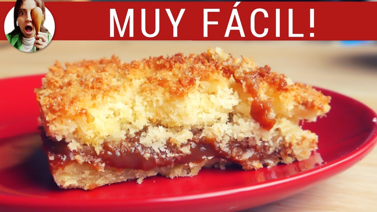 trata de coco y dulce de leche