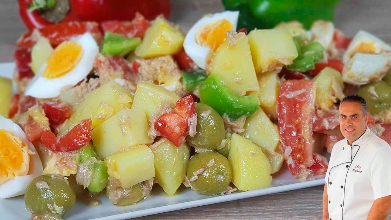 ensalada de patatas de verano con mayonesa