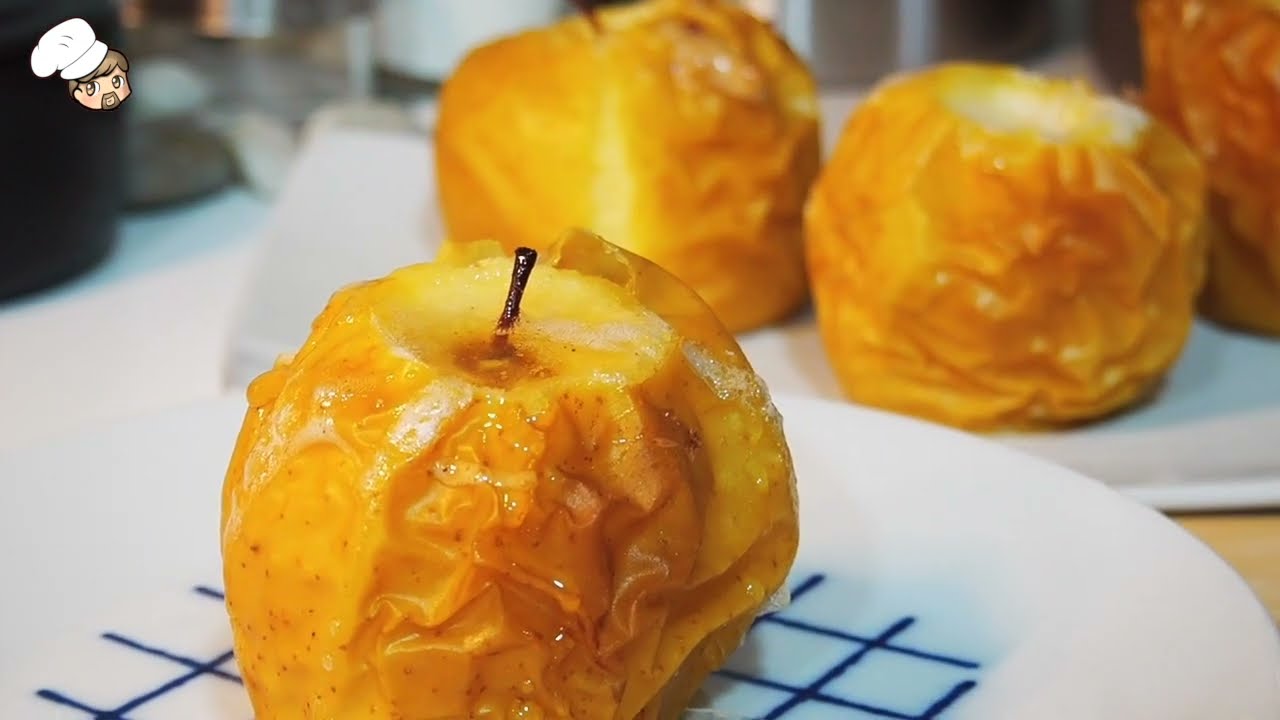 manzana con canela en freidora de aire