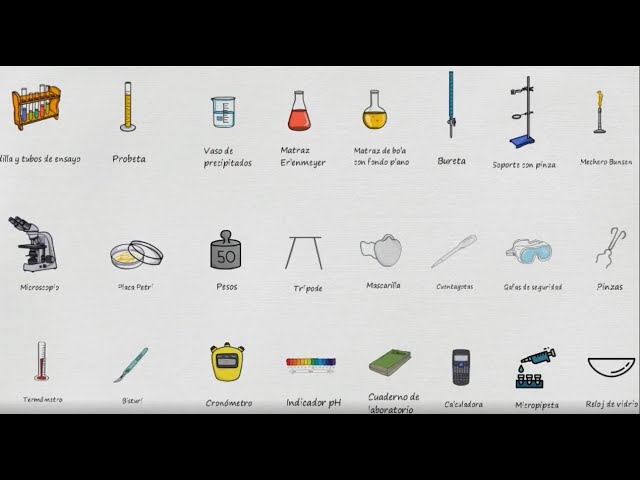 materiales de laboratorio y sus nombres