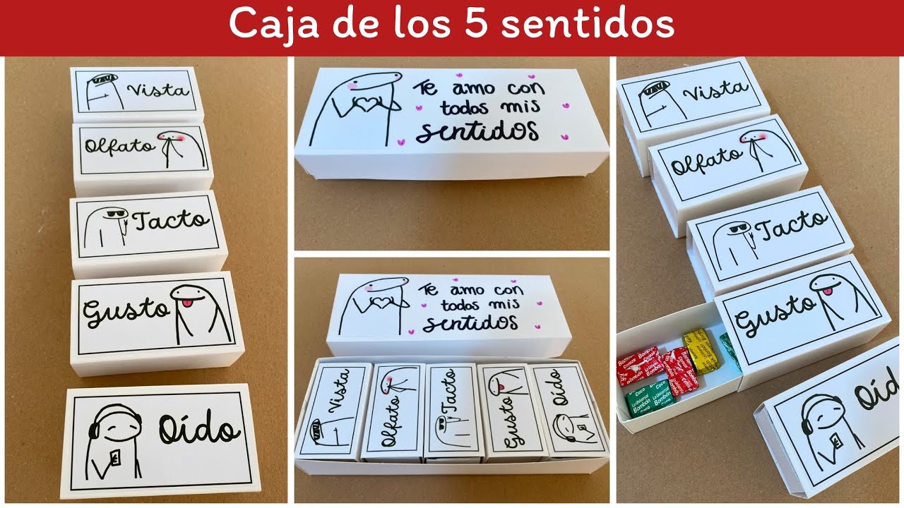 caja de los 5 sentidos para mi novio