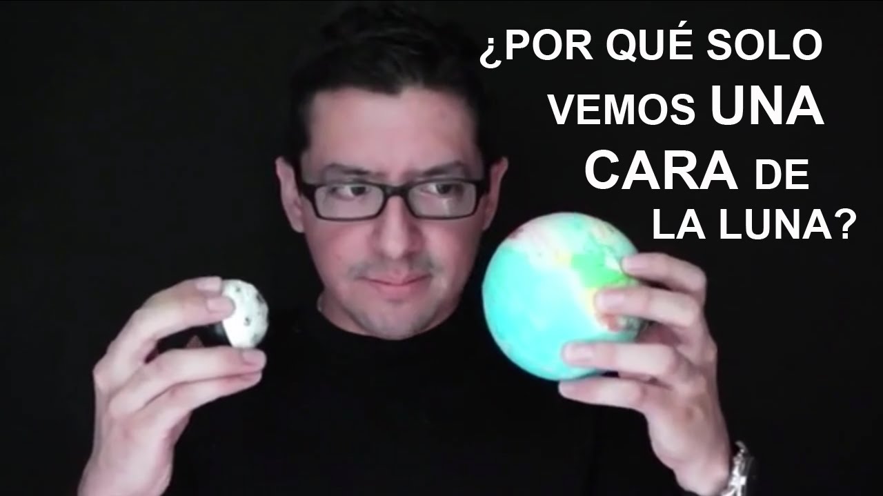 la luna rota sobre si misma