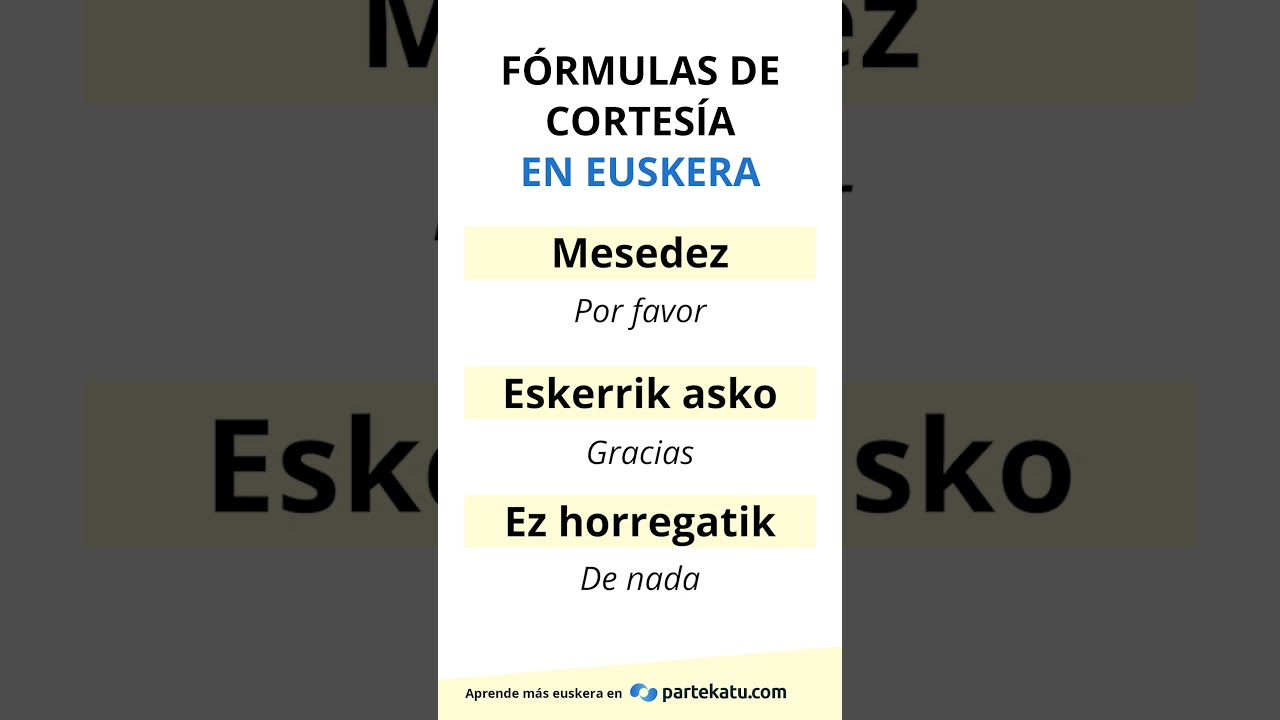 cómo se dice por favor en euskera
