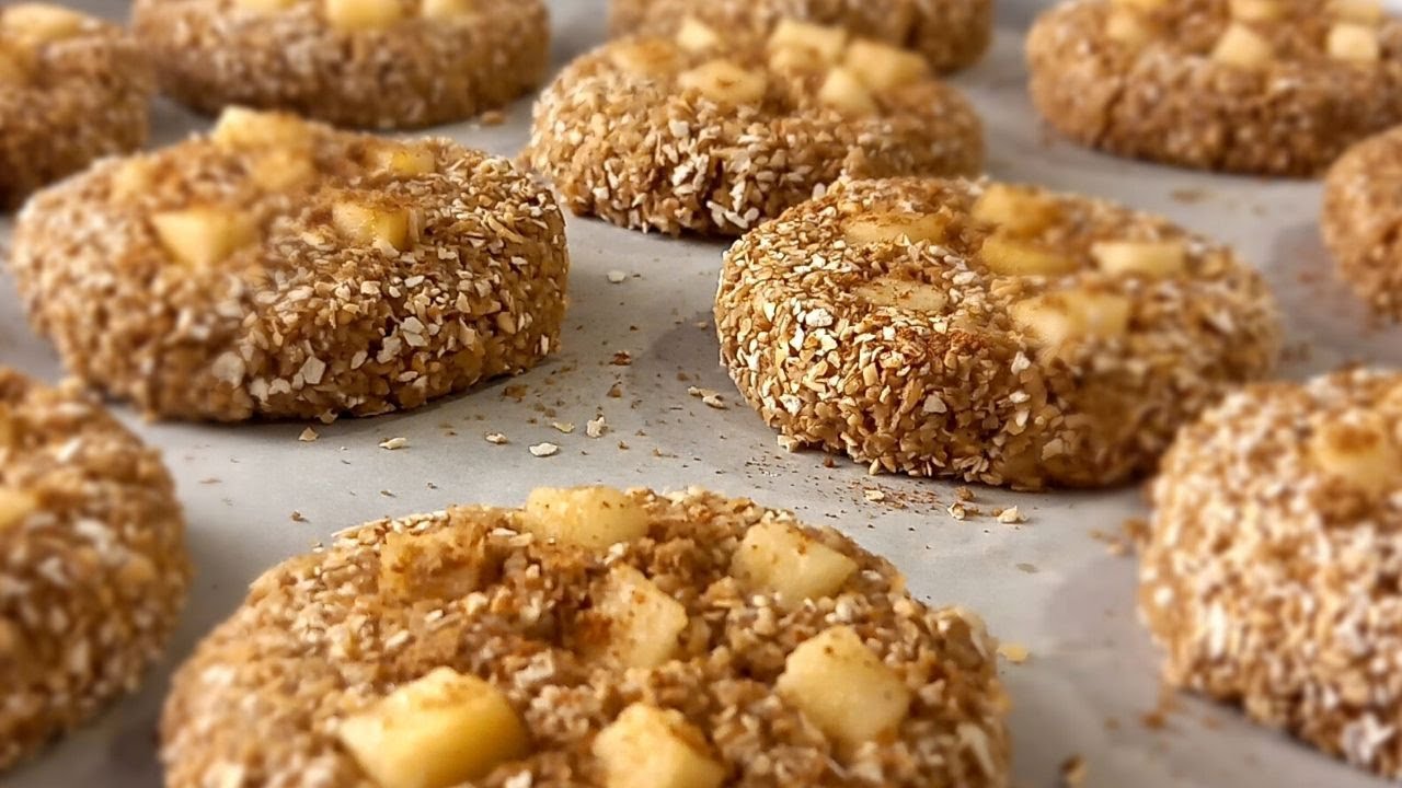 galletas de manzana y avena saludables