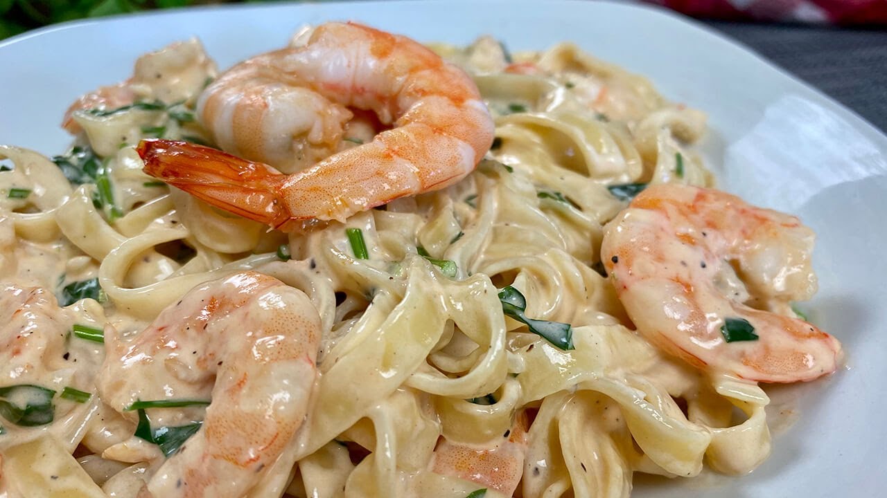 la mejor receta de pasta con langostinos