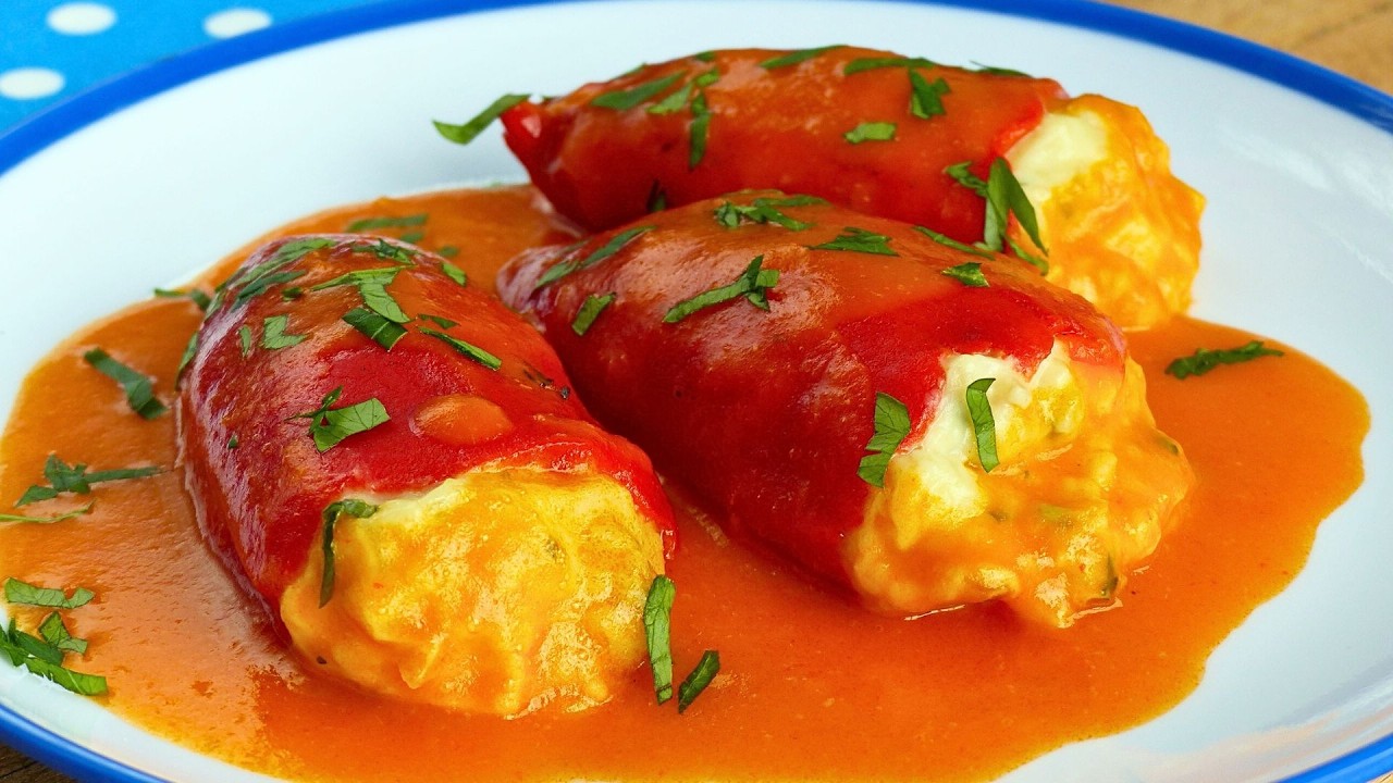 pimientos rellenos de atún y cebolla